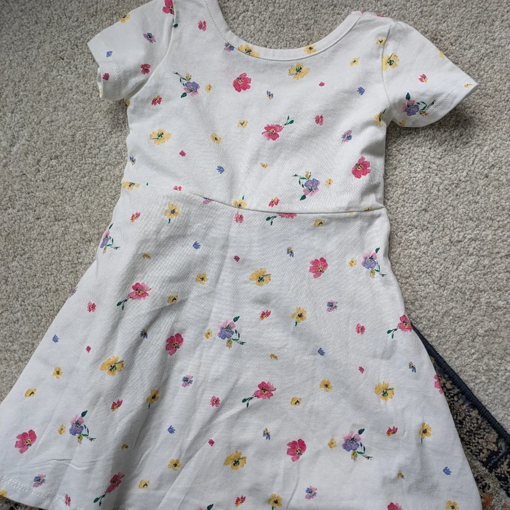 GAP Kids White Dress with Floral Print
